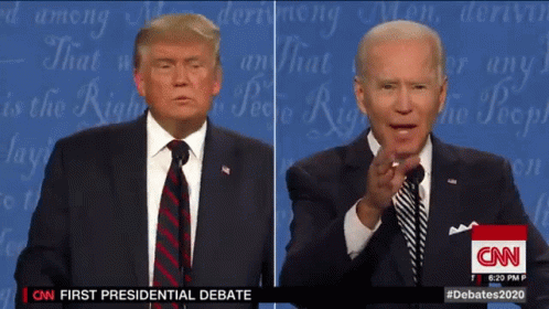 Donald Trump And Joe Biden Debate GIF