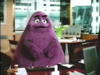 Donald Trump And Mcdonalds Grimace GIF