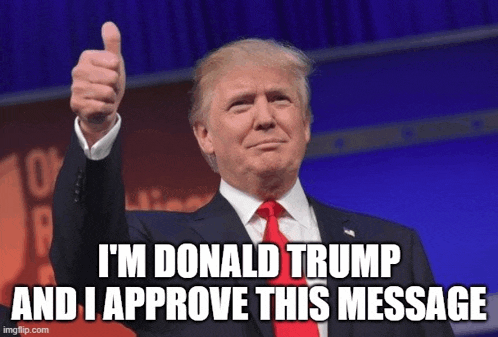 Donald Trump Approved Trump Thumbs Up Meme GIF