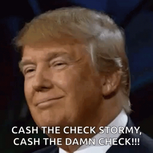 Donald Trump Cash The Check Stormy Cash The Damn Check GIF