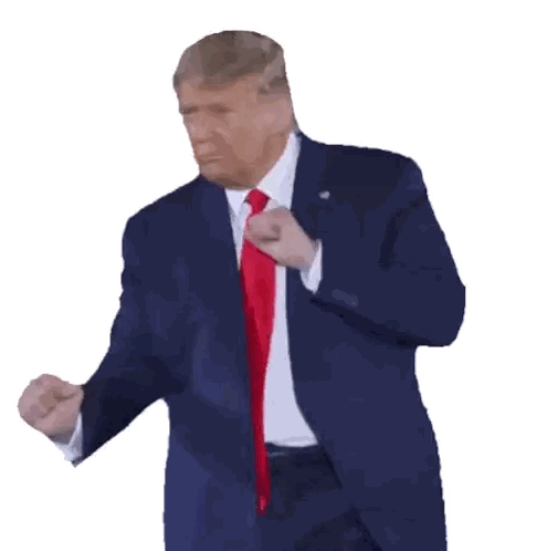 Donald Trump Dancing in Suit and Tie