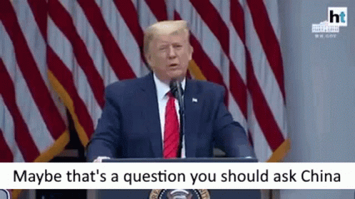 Donald Trump Giving Speech at Podium