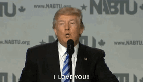 Donald Trump Giving Speech I Love You