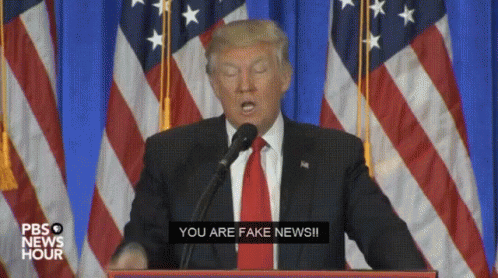 Donald Trump Giving Speech Saying You Are Fake News
