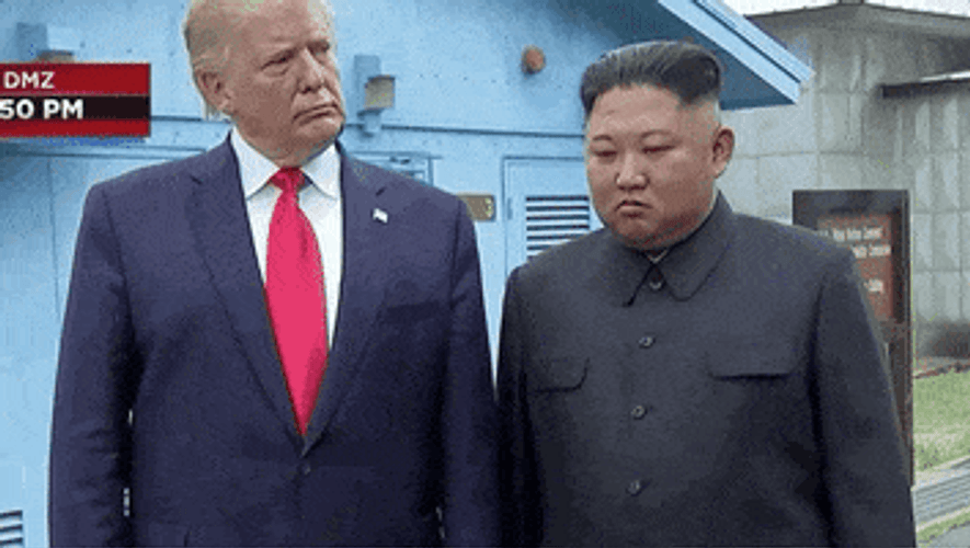 Donald Trump Hand Shake Kim Jong Un GIF