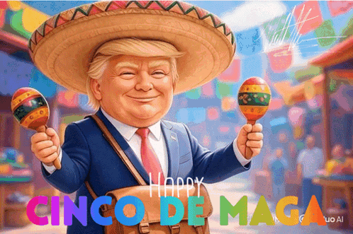 Donald Trump in Sombrero Holding Maracas