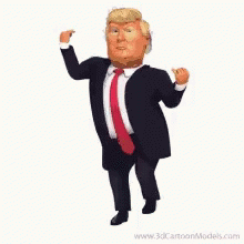 Donald Trump in Suit and Tie Dancing