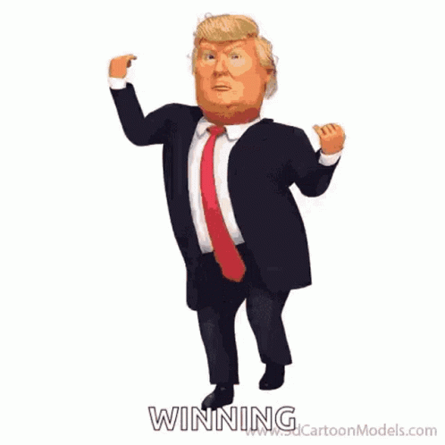 Donald Trump in Suit and Tie Running