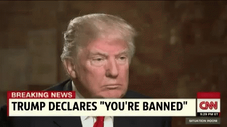 Donald Trump Is Being Interviewed On Cnn And Says He 'S Banned GIF