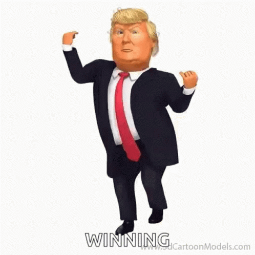 Donald Trump Is Wearing A Suit And Tie And Is Dancing . GIF