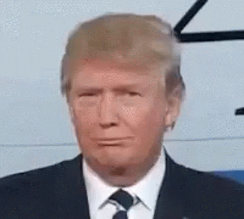 Donald Trump Is Wearing A Suit And Tie And Is Making A Funny Face . GIF