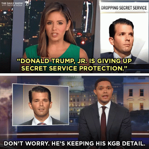 Donald Trump Jr. Dropping Secret Service GIF