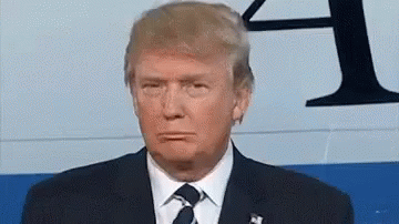 Donald Trump Making Funny Face in Suit and Tie