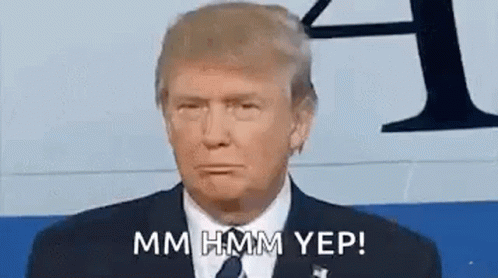 Donald Trump Making Funny Face Saying Mm Hmm Yep GIF