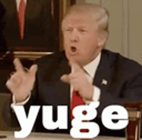 Donald Trump Pointing at Camera Making Funny Face