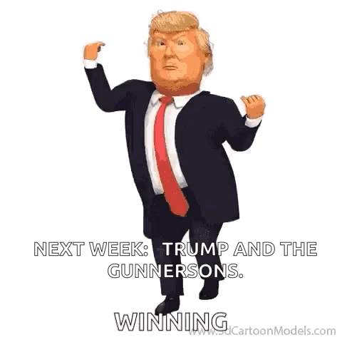Donald Trump Running Next Week Trump And The Gunnersons Winning GIF