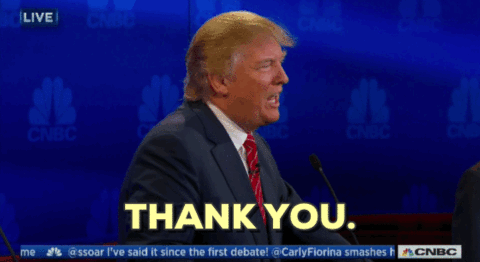 Donald Trump Saying Thank You In Speech GIF
