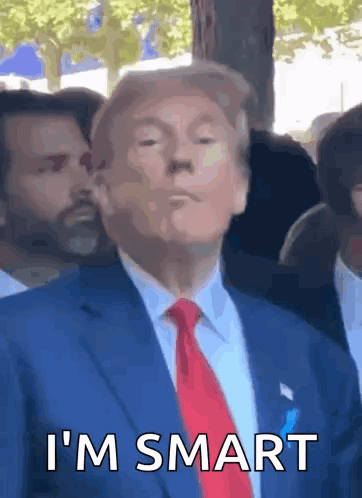 Donald Trump Says I 'M Smart In Front Of A Crowd GIF