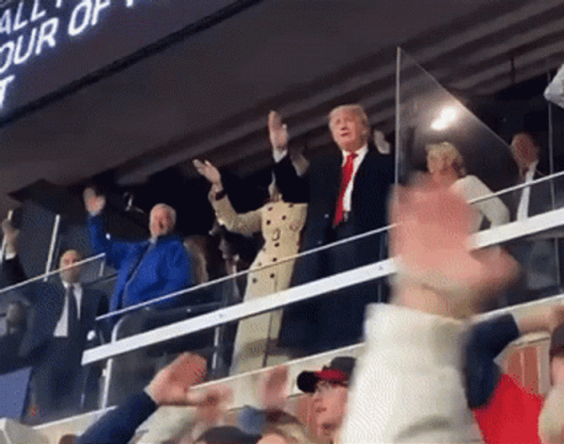 Donald Trump Simultaneous Tomahawk Chop GIF
