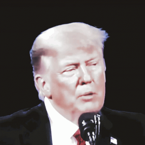 Donald Trump Speaking Into A Microphone With The Words So Sad Below Him GIF