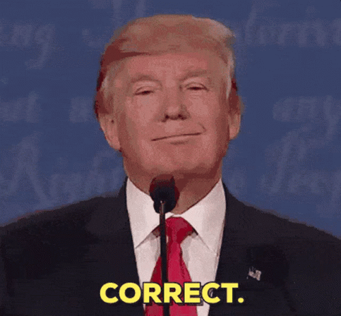 Donald Trump Speaking Microphone Eyes Closed Correct