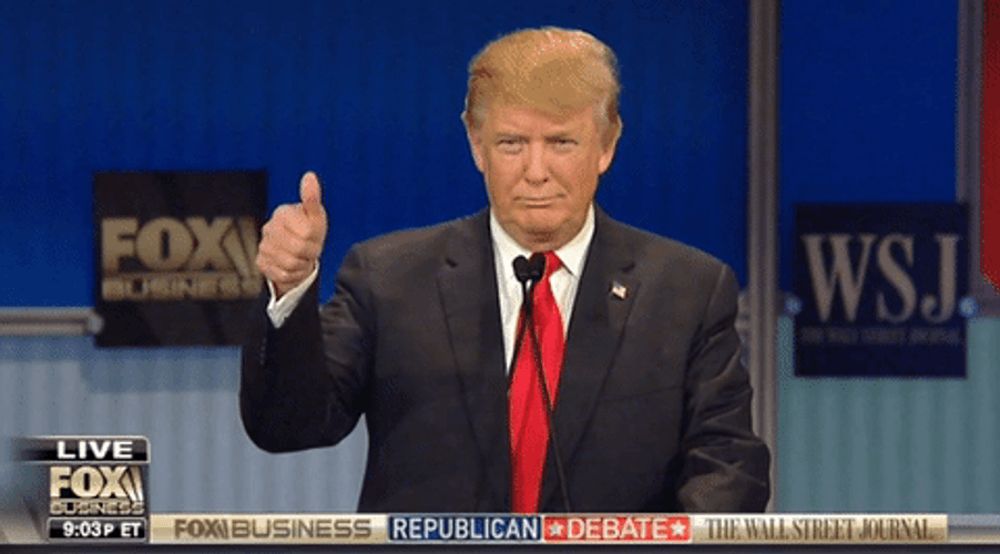 Donald Trump Thumbs Up Reaction GIF