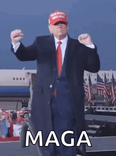 Donald Trump Wearing MAGA Hat While Dancing