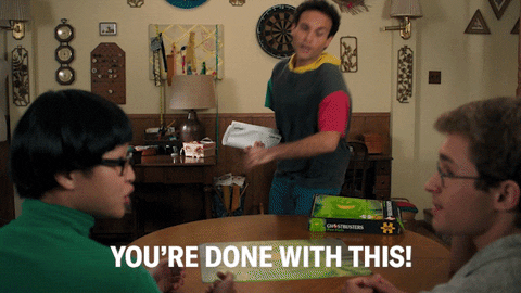 Done And Done Boy Knock Puzzle Off The Table GIF