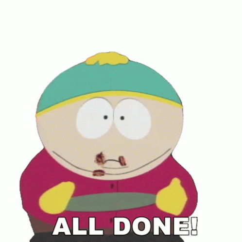 Done And Done Eric Cartman Raising His Hand GIF