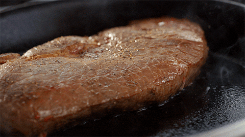 Done Frying Tender And Juicy Meat GIF