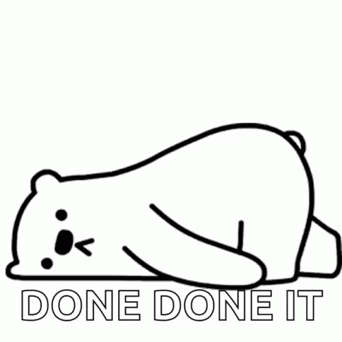 Done It Lazy Bear Can't Walk GIF