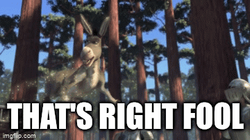 Donkey Jumping With That's Right Fool GIF