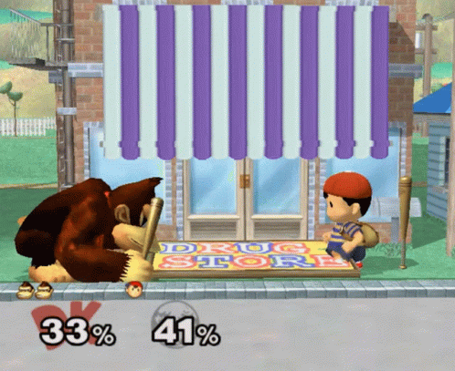 Donkey Kong Is Playing A Video Game With A Percentage Of 33% GIF