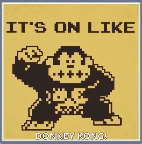 Donkey Kong Pixel Art It's On Like Donkey Kong GIF
