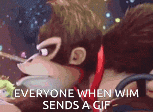 Donkey Kong Saying Everyone When Wim Sends Gif