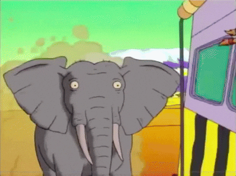 Donnie Thornberry With Eliza Chasing Elephant GIF