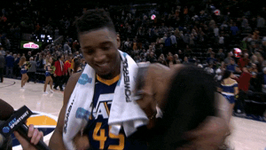 Donovan Mitchell Fan Hug GIF