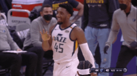 Donovan Mitchell Jazz Hi GIF