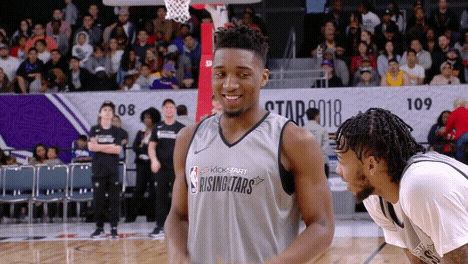 Donovan Mitchell Jazz Shy Laughing GIF