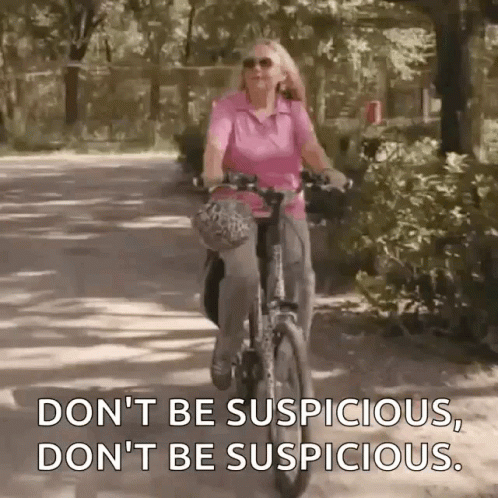 Dont Be Suspicious Carole Baskin Biking GIF