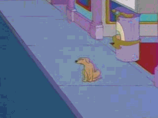 Dont Be Suspicious Shifty Eyed Dog The Simpsons GIF