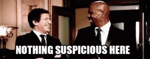 Dont Be Suspicious Terry Crews Andy Samberg GIF