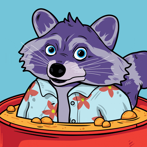 Dont Be Suspicious Trash Panda Cartoon GIF