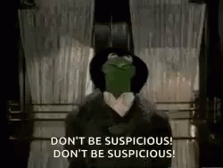 Dont Be Suspicious Undercover Kermit The Frog GIF