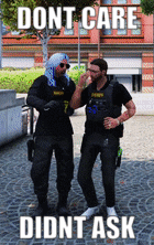 Dont Care Didnt Ask Dancing Police Animation GIF