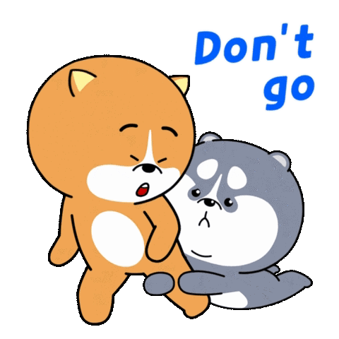 Dont Go Cute Cartoon Bears GIF