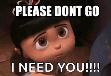 Dont Leave Me Agnes Despicable Me GIF