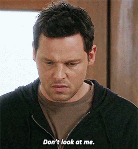 Dont Look At Me Alex Karev Grey's Anatomy GIF