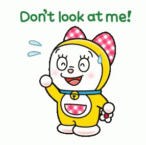 Dont Look At Me Dorami Flying Kiss GIF