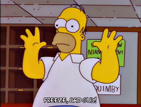 Dont Move Homer Simpson Freeze GIF